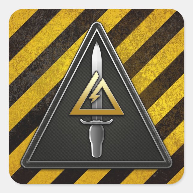 1. Spezialeinsatzkräfte - Delta Quadratischer Aufkleber (Vorderseite)