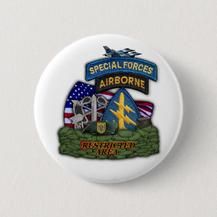 1. Spezialkräfte Grüne Beeten Veteranen Button