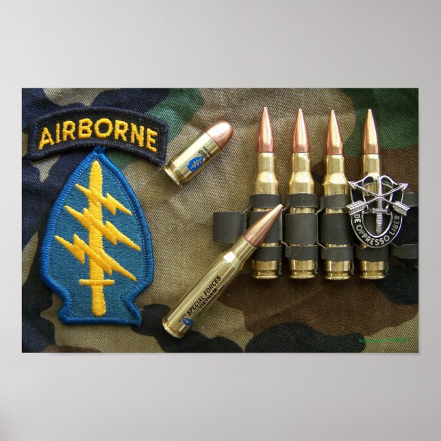 1. Spezialkräfte Grüne Berets Iraq Flash Print Poster (Vorne)