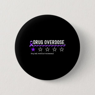 1 Star Rating Drug Overdose Awareness Fighter Button