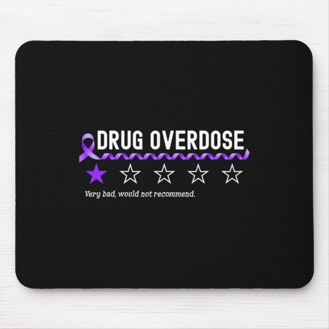1 Star Rating Drug Overdose Awareness Fighter Mousepad (Vorne)