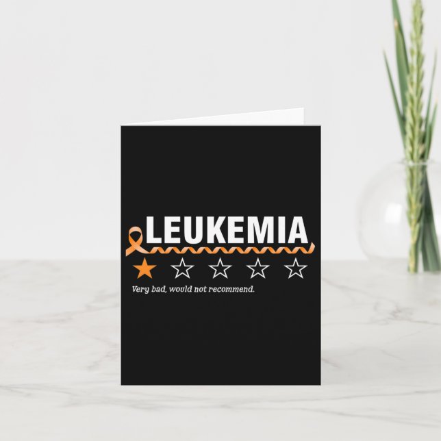 1 Star Rating Leukemia Awareness Fun Fighter Karte (Vorderseite)