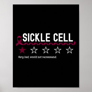 1 Star Rating Sickle Cell Awareness Funny Fighter Poster