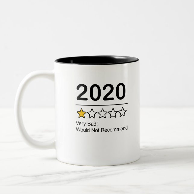 1-Sterne-Bewertung 2020 Zweifarbige Tasse (Links)