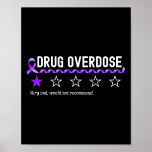 1-Sterne-Bewertung Drogenüberdosis-Bewusstseins-Fu Poster