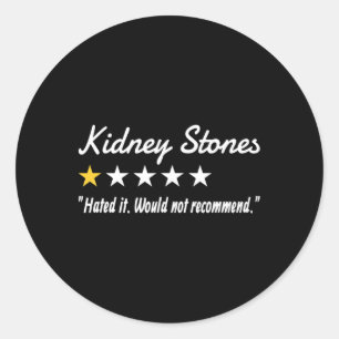 1-Sterne-Review von Kidney Stones Runder Aufkleber
