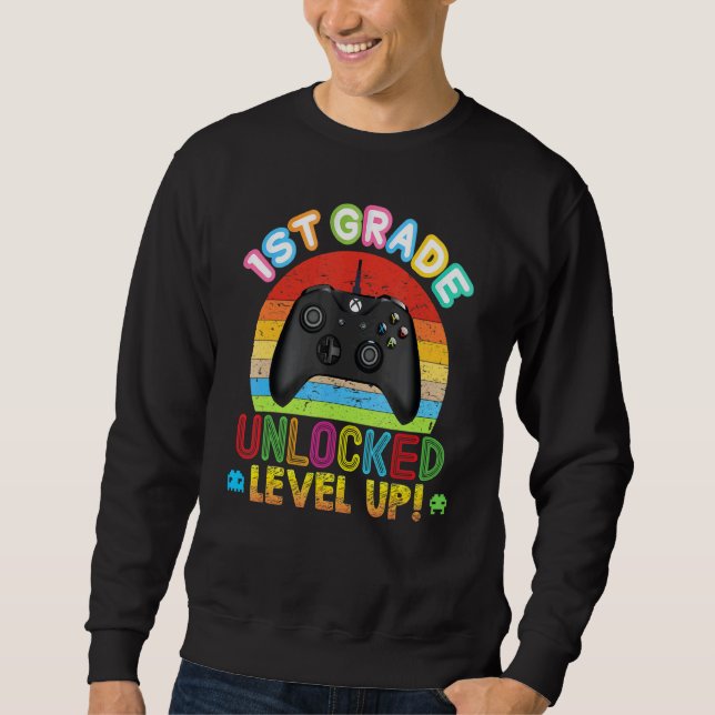 1. Stufe Entsperrt Level-Up-Video-Spielekonsole BA Sweatshirt (Vorderseite)