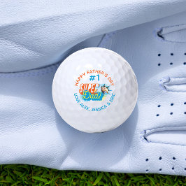 #1 Super Vater Comic Book Buble Custom Foto Golfball