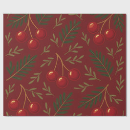 🎄 1. Sweet Cherry Holiday Charm Collection Geschenkpapier