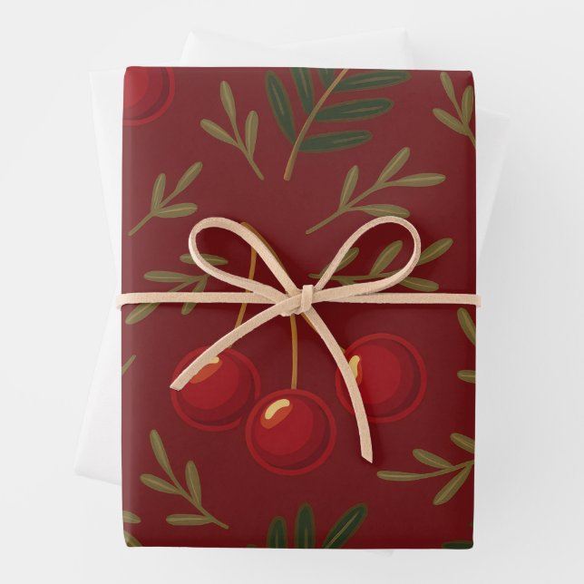 🎄 1. Sweet Cherry Holiday Charm Collection Geschenkpapier Set (Beispiel)