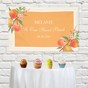1 Sweet Peach 1. Geburtstag Banner