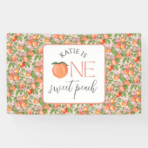 1 Sweet Peach 1. Geburtstag Banner