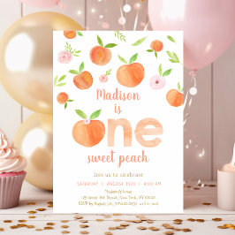 1 Sweet Peach 1. Geburtstag Einladung