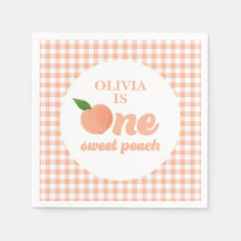 1 Sweet Peach 1. Geburtstag Serviette