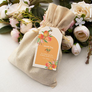 1 Sweet Peach 1. Geburtstagsgeschenk-Tag Geschenkanhänger