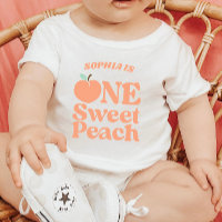 1 Sweet Peach Orange Erstes 1. Geburtstag Party