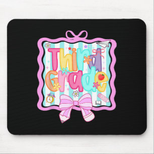 1. Tag der 3. Klasse Preppy zurück zur Schule Drit Mousepad