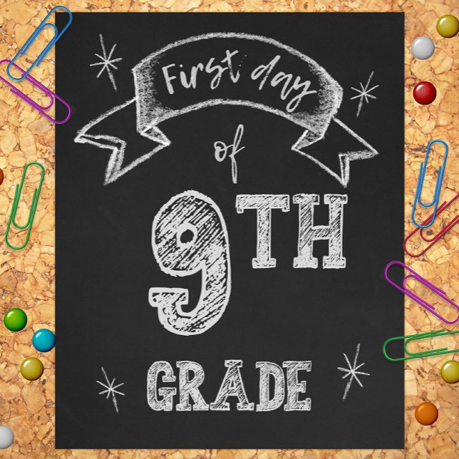 1. Tag der 9. Klasse, Erster Tag der Schule Freshm Fotodruck (Von Creator hochgeladen)