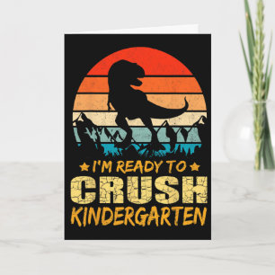 1. Tag im Kindergarten Ich bin bereit, Dinosau zu Karte