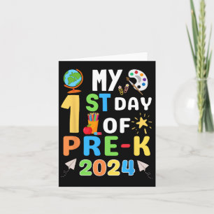 1. Tag vor 2024 erster Tag zurück zur Schule Karte