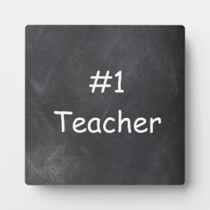 #1 Teacher Chalkboard Design Geschenk Idee Fotoplatte