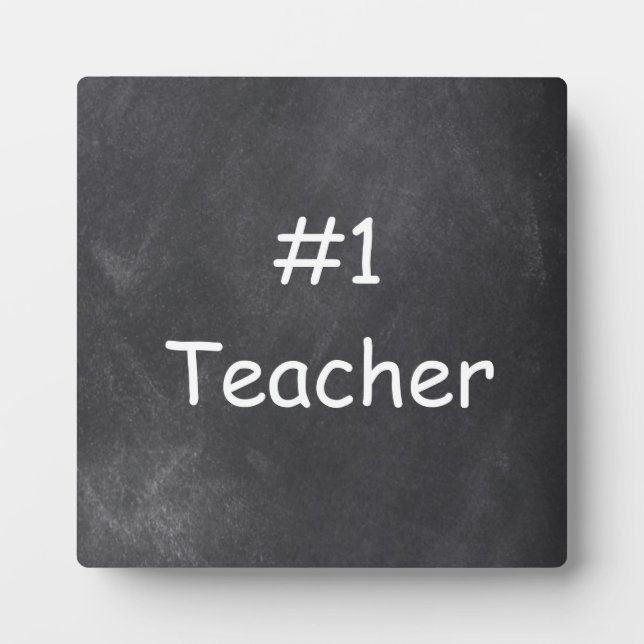 #1 Teacher Chalkboard Design Geschenk Idee Fotoplatte (Vorderseite)
