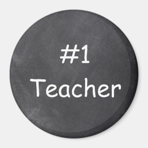 #1 Teacher Chalkboard Design Geschenk Idee Magnet
