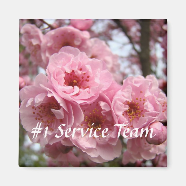 #1 Team-Magnet Pink Blossoms Office-Magnet Magnet (Vorne)