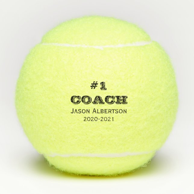 #1 Tennis Coach Awards Tennisbälle (Vorderseite)