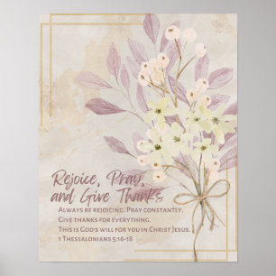 1 Thessalonians 5:16-18   Poster