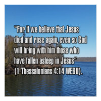 1. Thessalonicher 4:14 Lutherbibel 2017 (LUT)