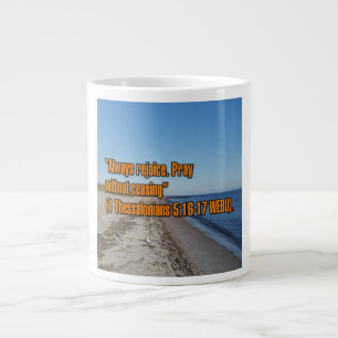 1 Thessalonicher 5:16-17 WEBU Mug Jumbo-Tasse