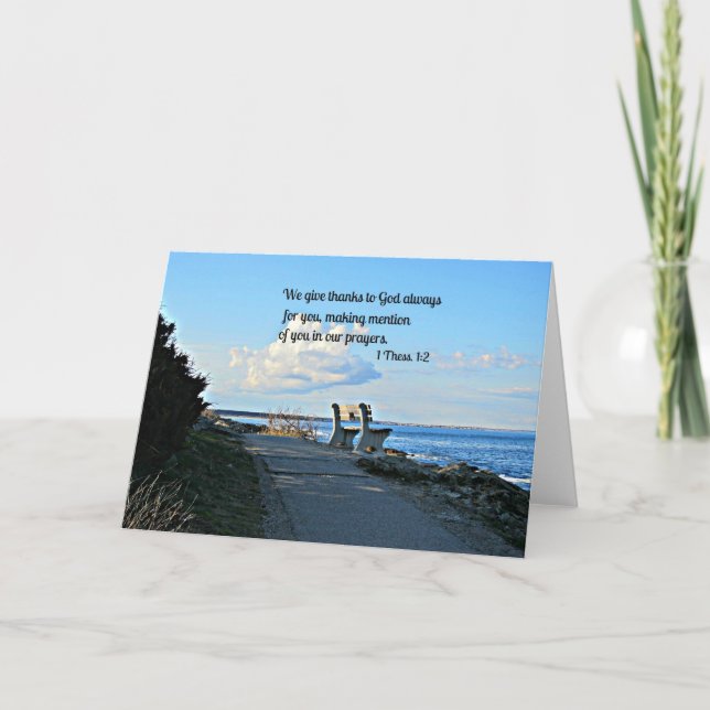 1 Thessaloniker 1:2 Dankeskarte (Vorderseite)
