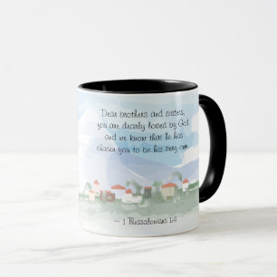 1 Thessaloniker 1:4 Er hat dir die Bibel gewählt Tasse