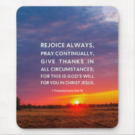 1 Thessaloniker 5:16-18 freuen sich immer Mousepad