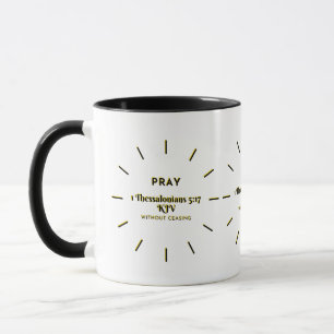 1 Thessaloniker 5:17 Bibelverse Zwei-Tone-Tasse Tasse
