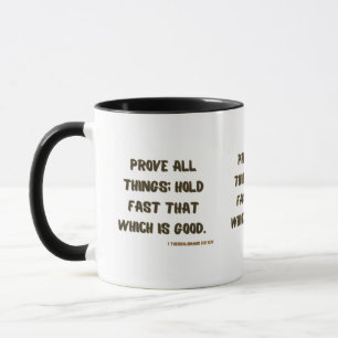 1 Thessaloniker 5:21 KJV Bibelverse Zwei-Tone Tasse