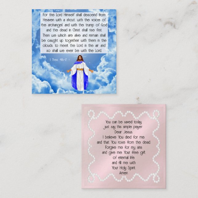 1 Thessaloniki 4:16-17 Karte (Vorne/Hinten)