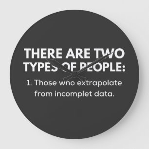 1. Those who extrapolate from incomplet data Große Wanduhr