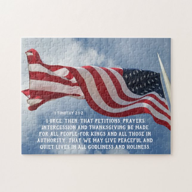 1 Timothy 2:1-2 Gebete... für diejenigen, die an d Puzzle (Horizontal)