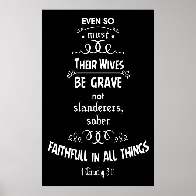 1 Timothy 3:11 Poster (Vorne)