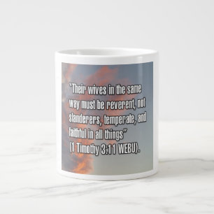1 Timothy 3:11 WEBU-Tasse Jumbo-Tasse