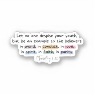 1 Timothy 4:12 Aufkleber
