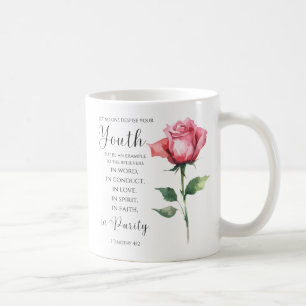 1 Timothy 4:12 - Blume Jugendbibelverse Kaffeetasse