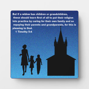 1 Timothy 5:4 Fotoplatte