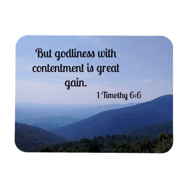 1 Timothy 6:6 Magnet (Horizontal)