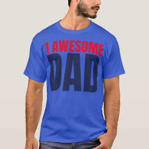 1 Tolles Papa Lustiges Papa Lebenszitat in Rot und T-Shirt