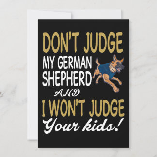 1 Urteile nicht über meinen deutschen Schäferhund Einladung