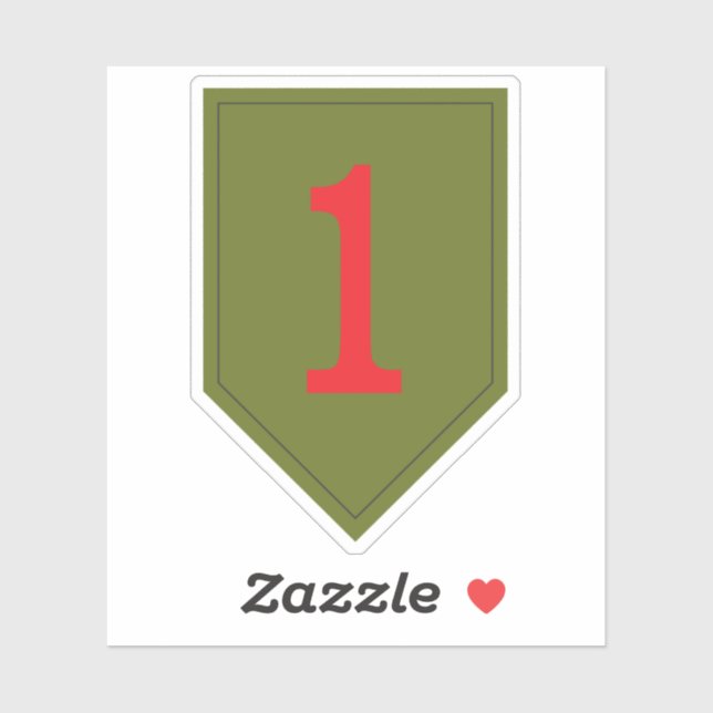 1. US-Infanteriedivision - The Big Red One Patch Aufkleber (Blatt)