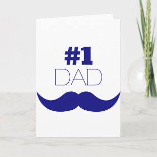 1. Vater Blue Mustache - Nummer 1 Karte